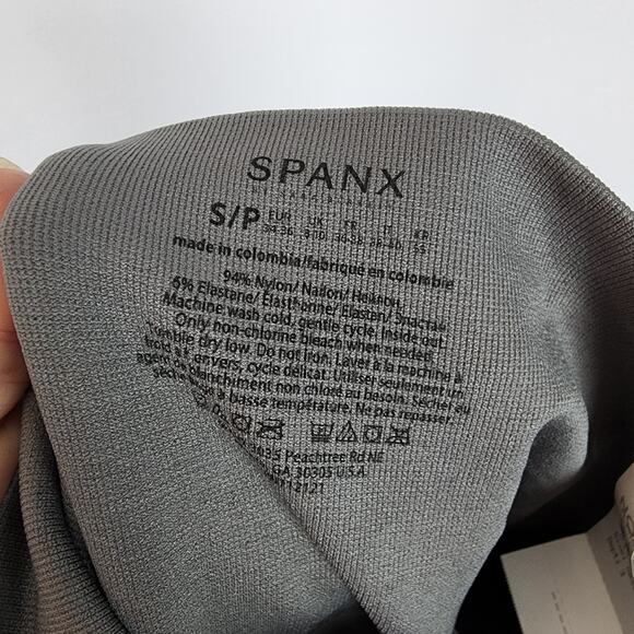 Spanx Look At Me Now Camoflauge Ankle Leggings Size S Black High Rise FL3515 - Picture 8 of 9